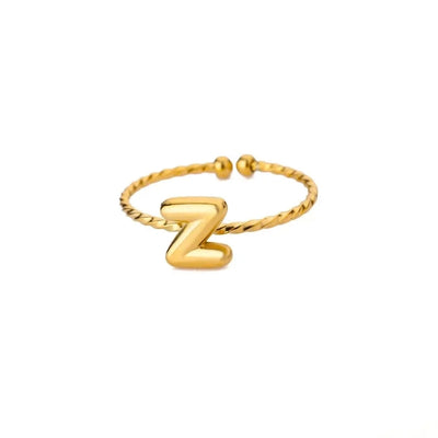 Jewelry Elegant Simple Style Streetwear Letter 304 Stainless Steel Plating Open Rings