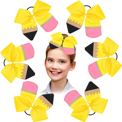 girl's cute simple style pencil rib ribbon bowknot hair tie