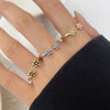 Brass Flower Open Rings