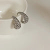 1 Pair Streetwear Geometric Heart Shape Plating Alloy Earrings