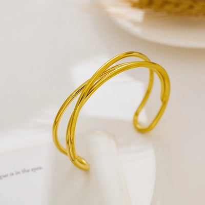 IG Style Retro Simple Style Knot 304 Stainless Steel Bangle In Bulk
