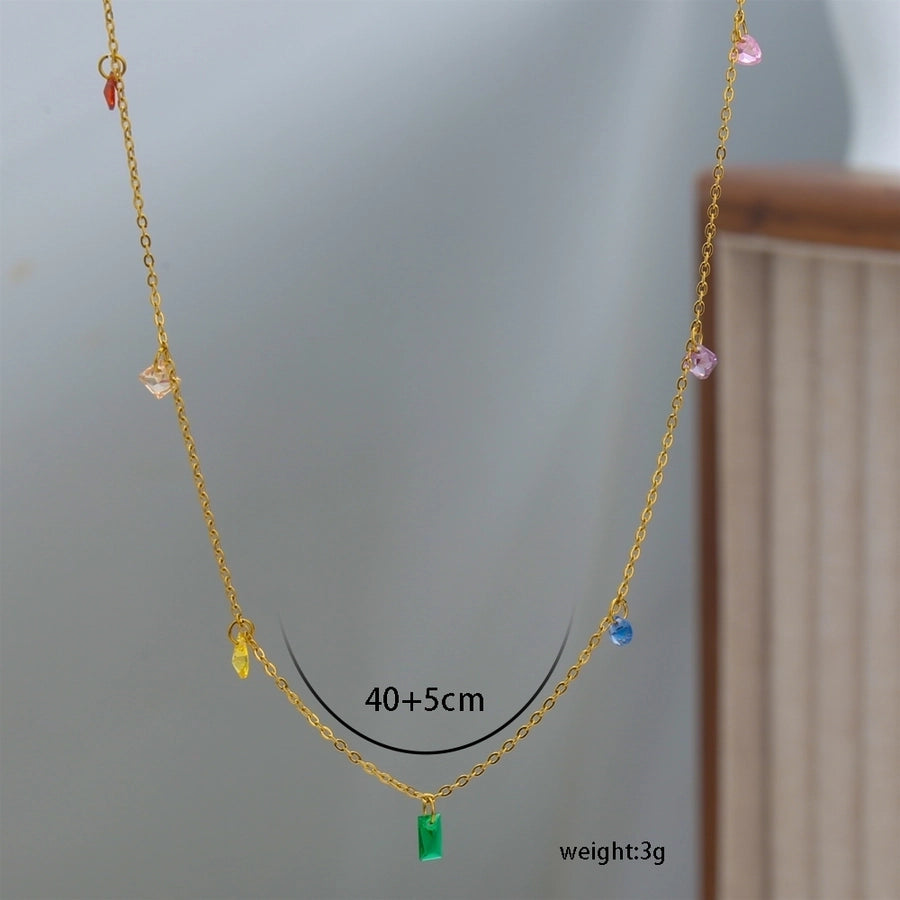 Jewelry Glam Cute Shiny Geometric 304 Stainless Steel Necklace