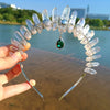 retro moon starfish crystal handmade hair band