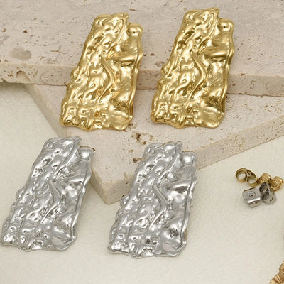 1 Pair Basic Simple Style Geometric Plating 304 Stainless Steel Ear Studs