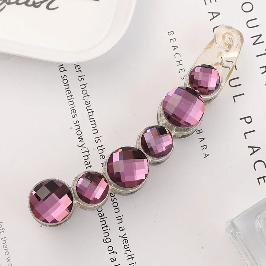 simple style geometric plastic artificial pearls hair clip