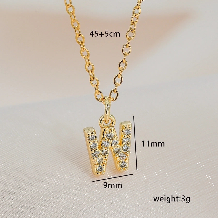 Jewelry Basic Retro Classic Style Letter 304 Stainless Steel Copper Pendant Necklace