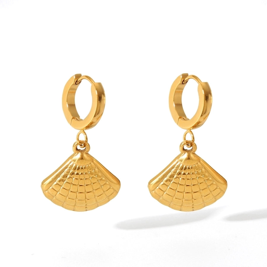 1 Pair IG Style French Style Starfish Crab Shell 304 Stainless Steel Titanium Steel 18K Gold Plated Drop Earrings Ear Studs