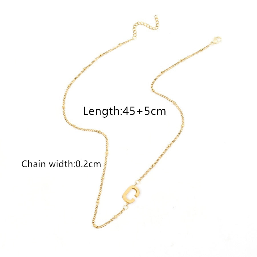 Jewelry Simple Style Classic Style Letter 201 Stainless Steel 304 Stainless Steel Pendant Necklace