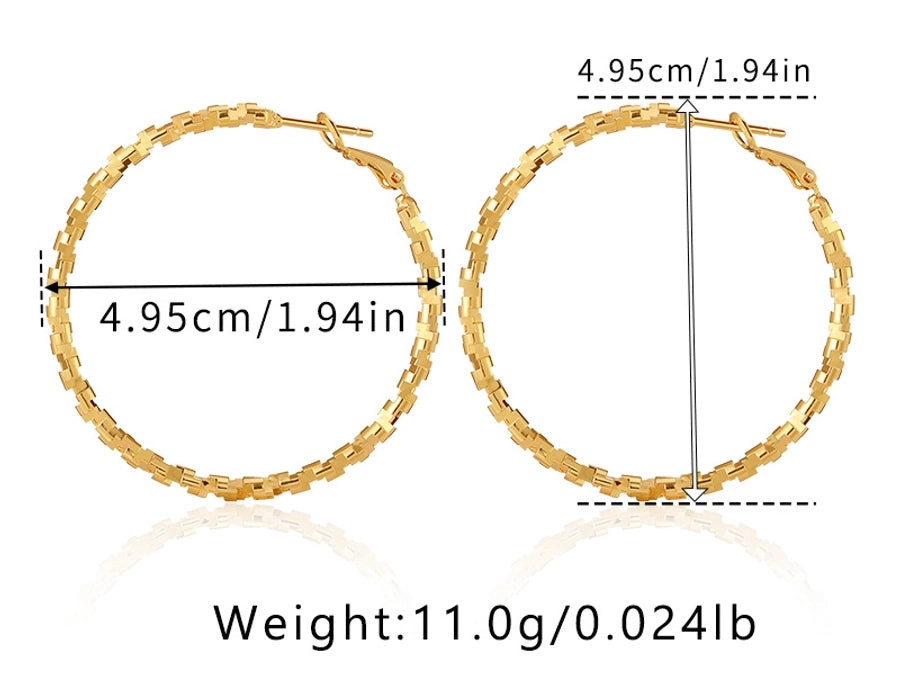 1 Pair Casual Exaggerated Classic Style Circle Plating Copper 18K Gold Plated Earrings
