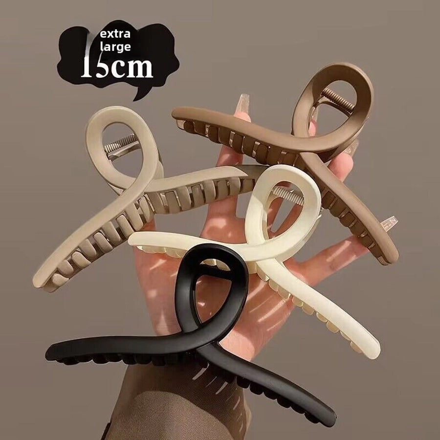 new 15CM oversized frosted hair clip female shark clip high-grade hair volume multi-head updo hair clip