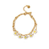 Elegant Sweet Simple Style Flower 304 Stainless Steel 14K Gold Plated Bracelets In Bulk