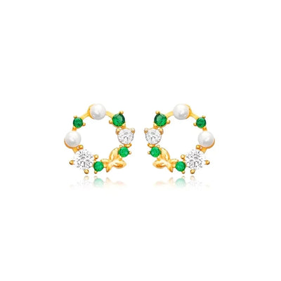 1 Pair Casual Elegant Geometric Copper Zircon Drop Earrings Ear Studs