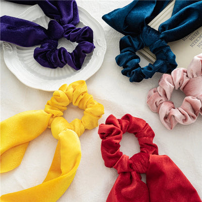 Women's Simple Style Classic Style Solid Color Flannel Hair Tie