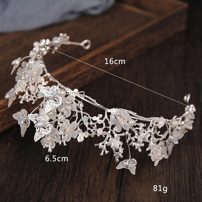 fashion flower butterfly alloy pearl inlay crystal 1 piece