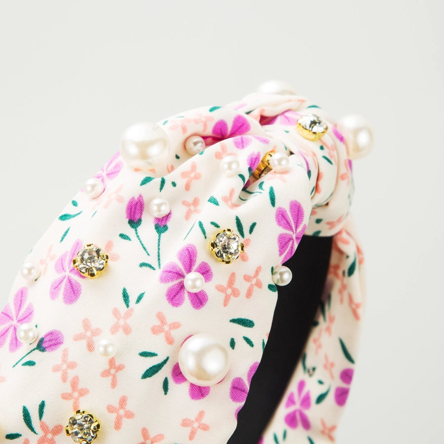 Women's Casual Vacation Classic Style Color Block Alloy Cloth Flowers Inlay Rhinestones Hair Band