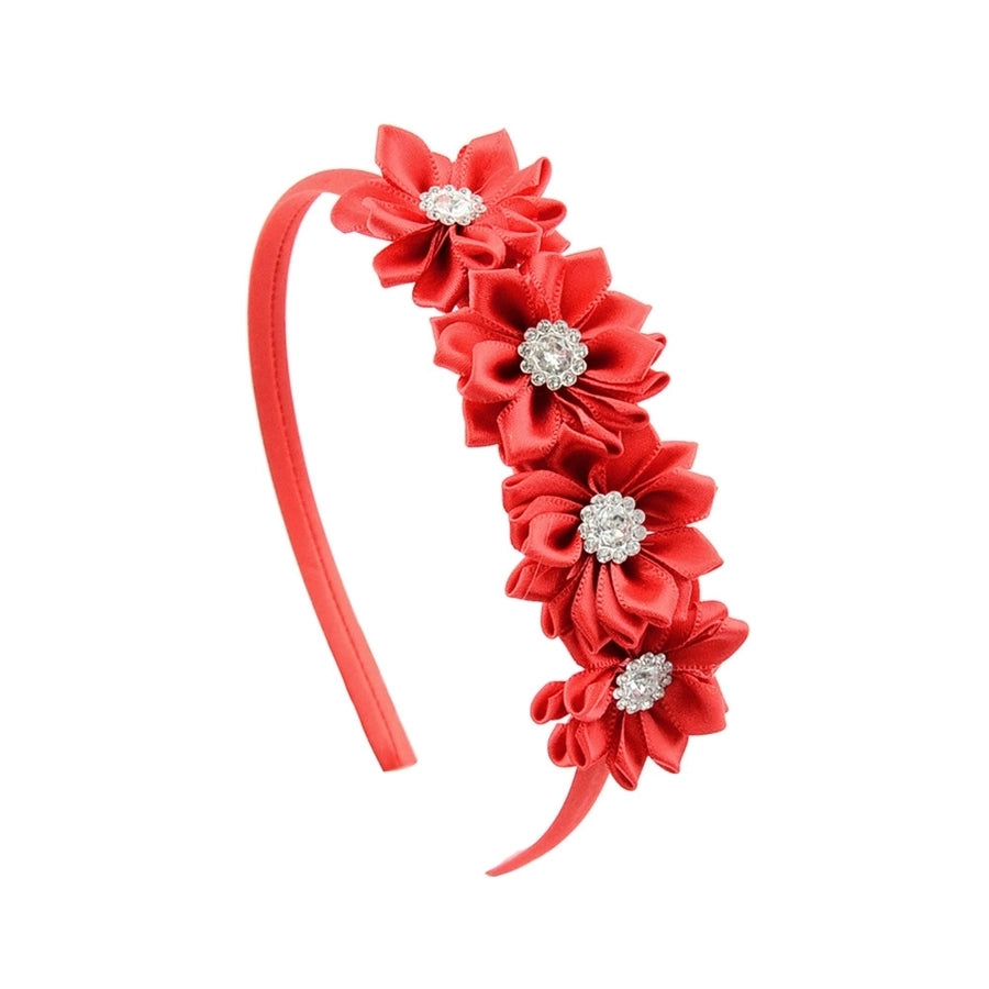 children's headband  4 diamond-studded polygonal flower handmade headband