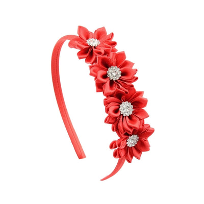 children's headband  4 diamond-studded polygonal flower handmade headband