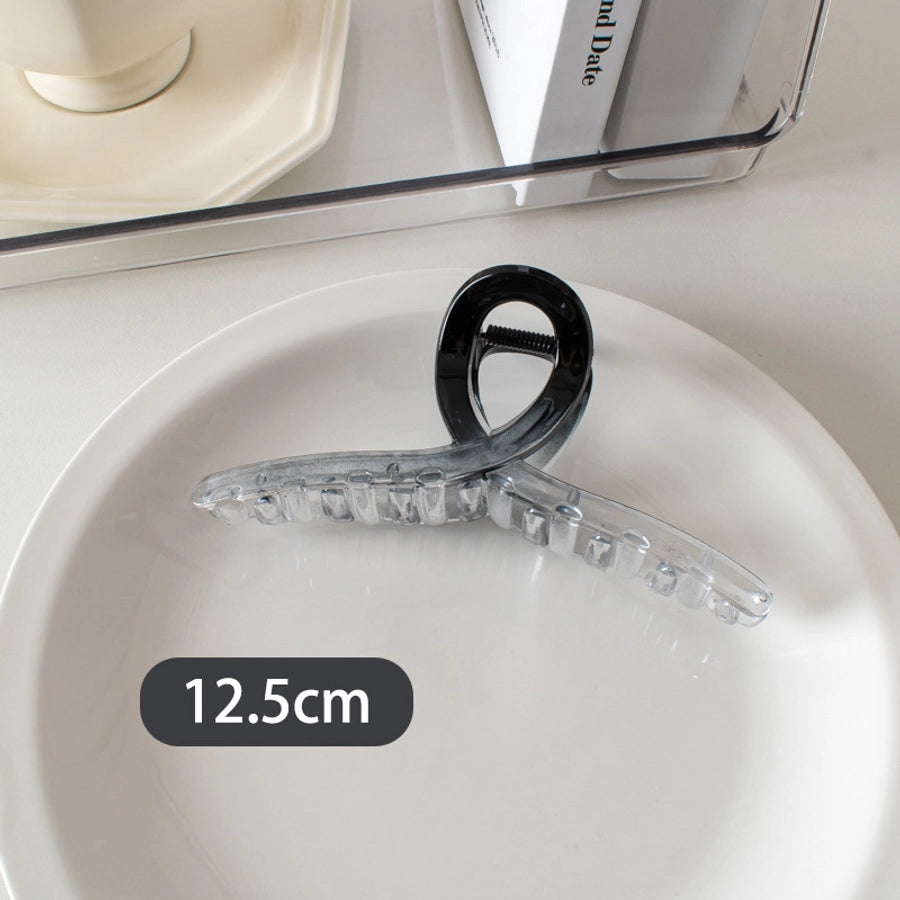 simple style solid color plastic spray paint hair claws 1 piece