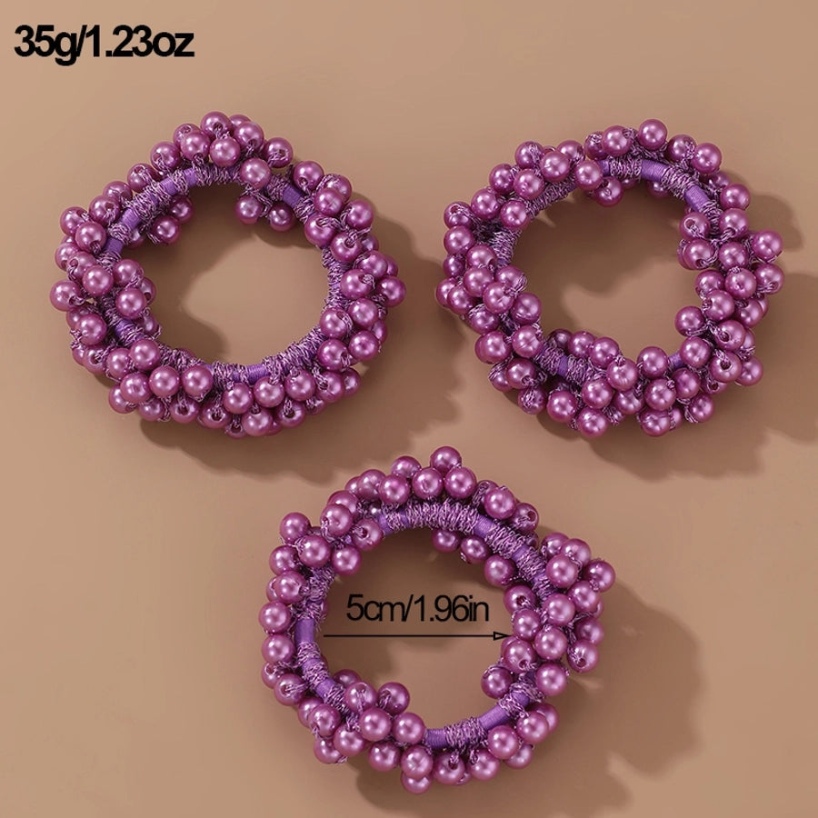 Women's Fairy Style Sweet Simple Style Round Imitation Pearl Beaded Artificial Pearls Hair Tie