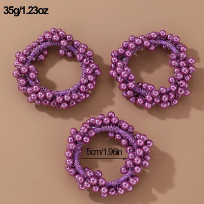 Women's Fairy Style Sweet Simple Style Round Imitation Pearl Beaded Artificial Pearls Hair Tie