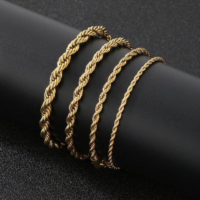 Jewelry Simple Style Geometric 304 Stainless Steel 18K Gold Plated Bracelets Necklace