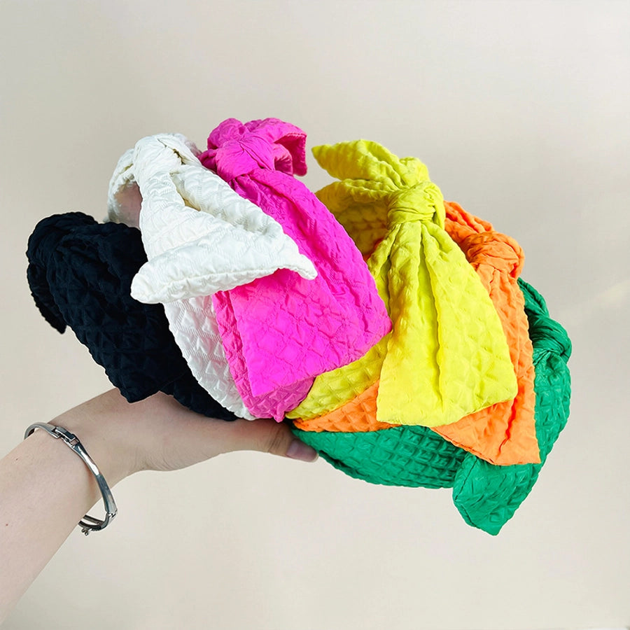 2024 Fashion Bowknot Headband Women's Korean-Style Fabric Face Wash Hair Accessories  Outing Simple Hairband Headdress