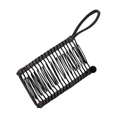 elegant solid color metal insert comb