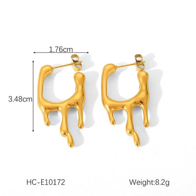 1 Pair IG Style French Style Heart Shape Bow Knot Thread 304 Stainless Steel Titanium Steel 18K Gold Plated Ear Studs