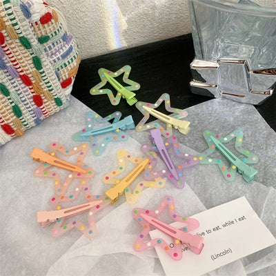 Women's Korean Style Star Resin Hair Clip