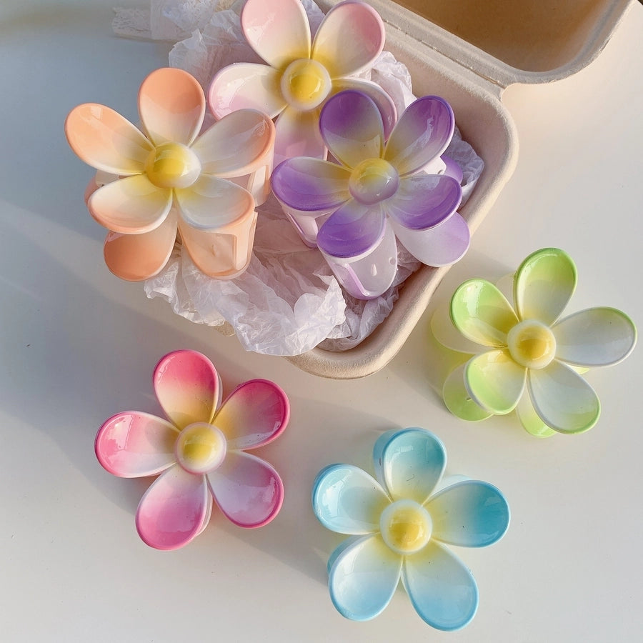 sweet flower plastic hair claws