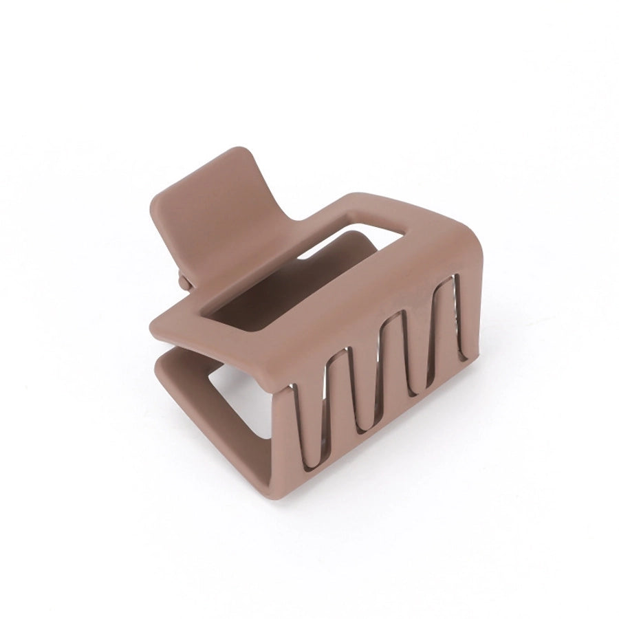 women's simple style square plastic hair claws