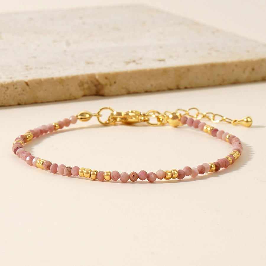 Hot Selling New Bohemian Style Colorful Natural Stone Beads String Bracelet Women's Jewelry Affordable Luxury Fashion