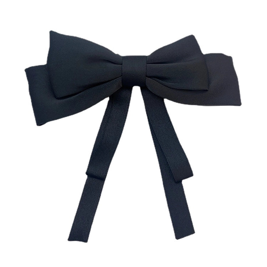 Big bow ribbon hairpin horizontal clip headdress temperament hair accessories high sense back head top clip spring clip