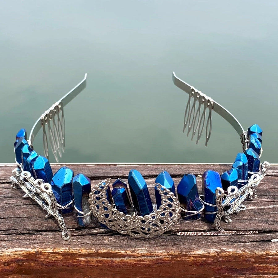 fashion moon crown alloy hollow out crown