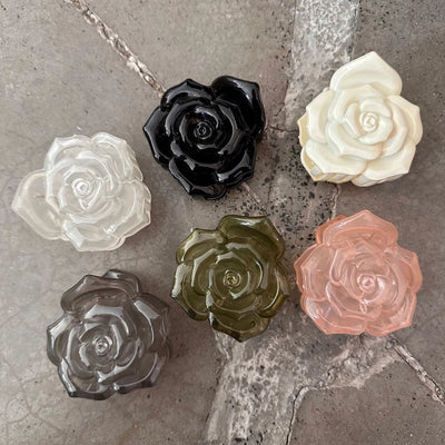Women's IG Style Korean Style Rose Plastic Stoving Varnish Hair Clip
