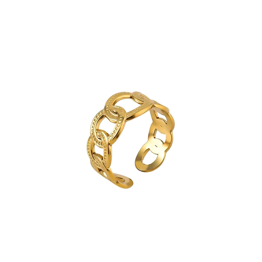 Jewelry Elegant Geometric Titanium Steel Open Rings