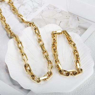 Jewelry Simple Style Geometric 304 Stainless Steel Bracelets Necklace