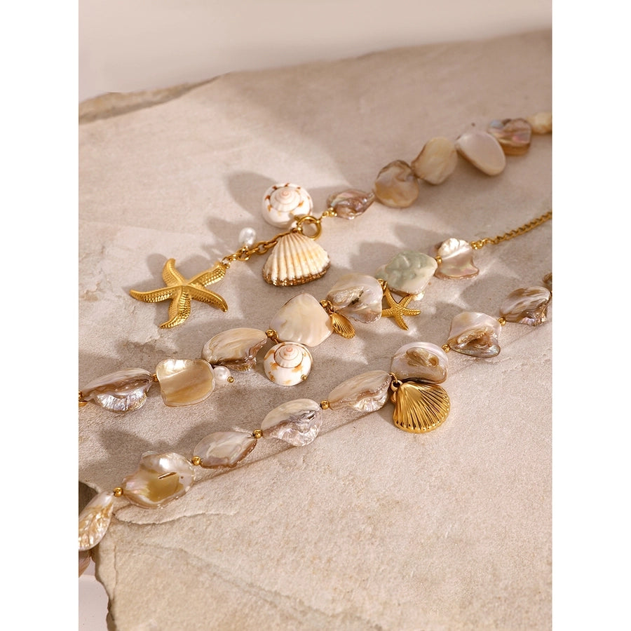 Jewelry Hawaiian Tropical Classic Style Shell 304 Stainless Steel Jewelry Set