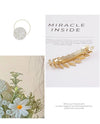 women's lady simple style leaves metal hair clip