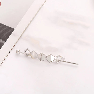 women's simple style geometric metal plating hair clip