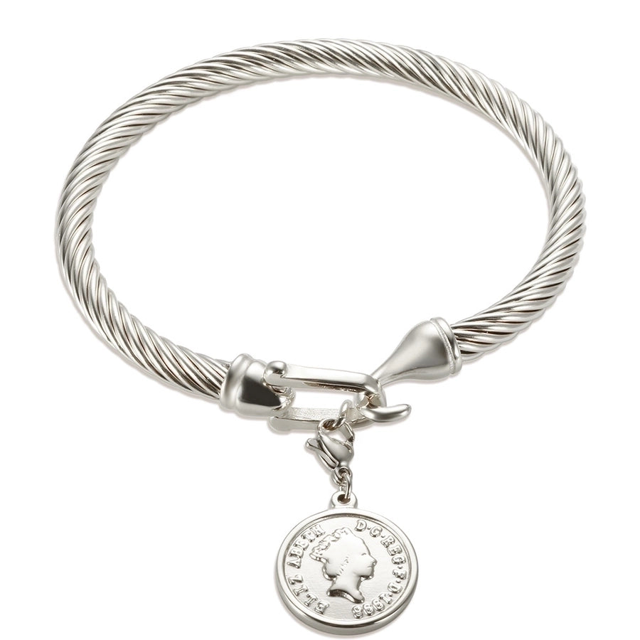 Marine Style Starfish Heart Shape Shell Titanium Steel Bangle In Bulk