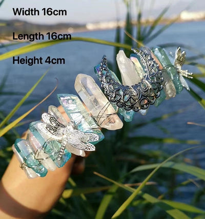 Women's Simple Style Commute Color Block Alloy Inlay Natural Stone Gem Crystal Crown