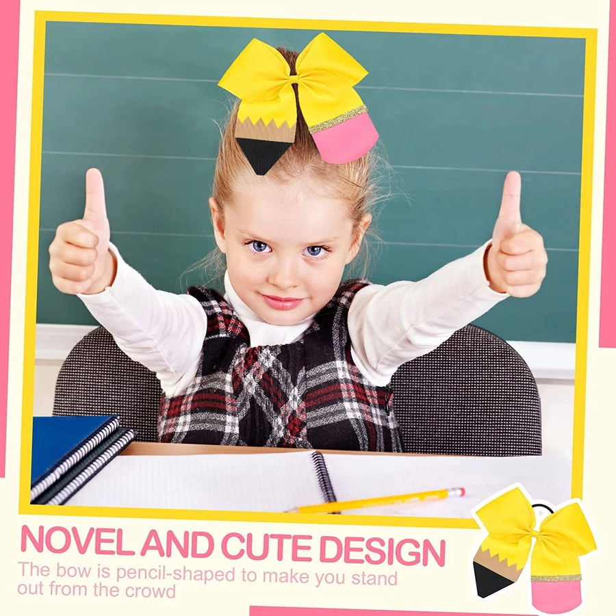 girl's cute simple style pencil rib ribbon bowknot hair tie