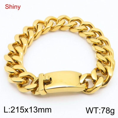 Trendy Unique Fashion Stainless Steel Cuban Link Chain Bracelet