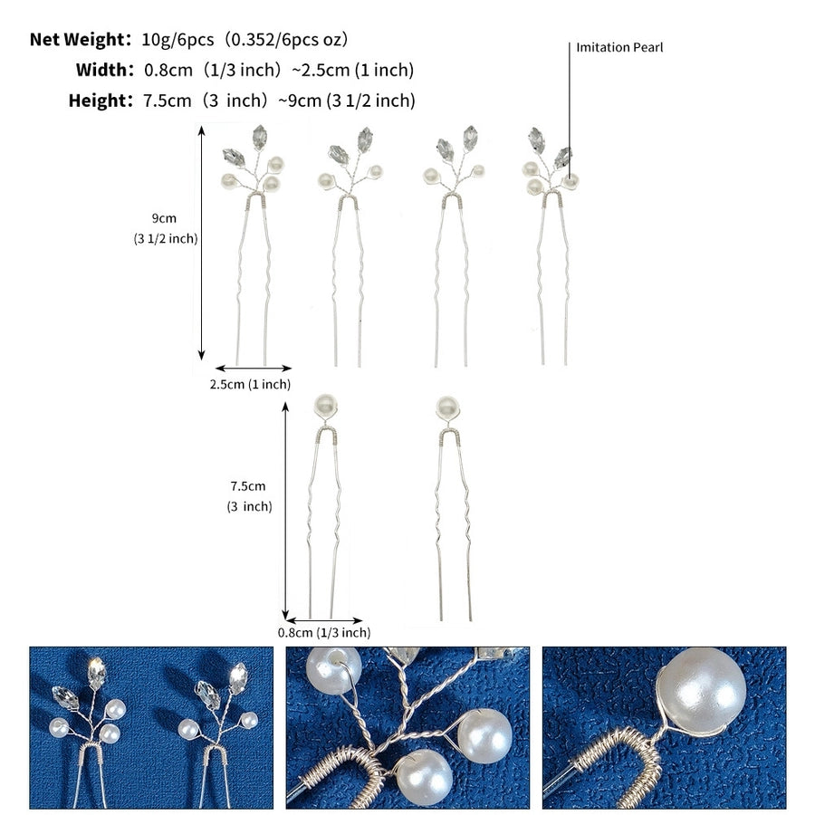 retro geometric alloy crystal pearl insert comb