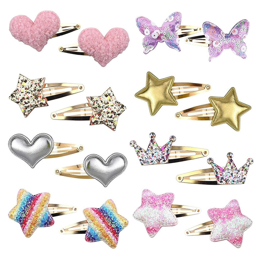 Girl'S Simple Style Star Alloy Sequins Hair Clip
