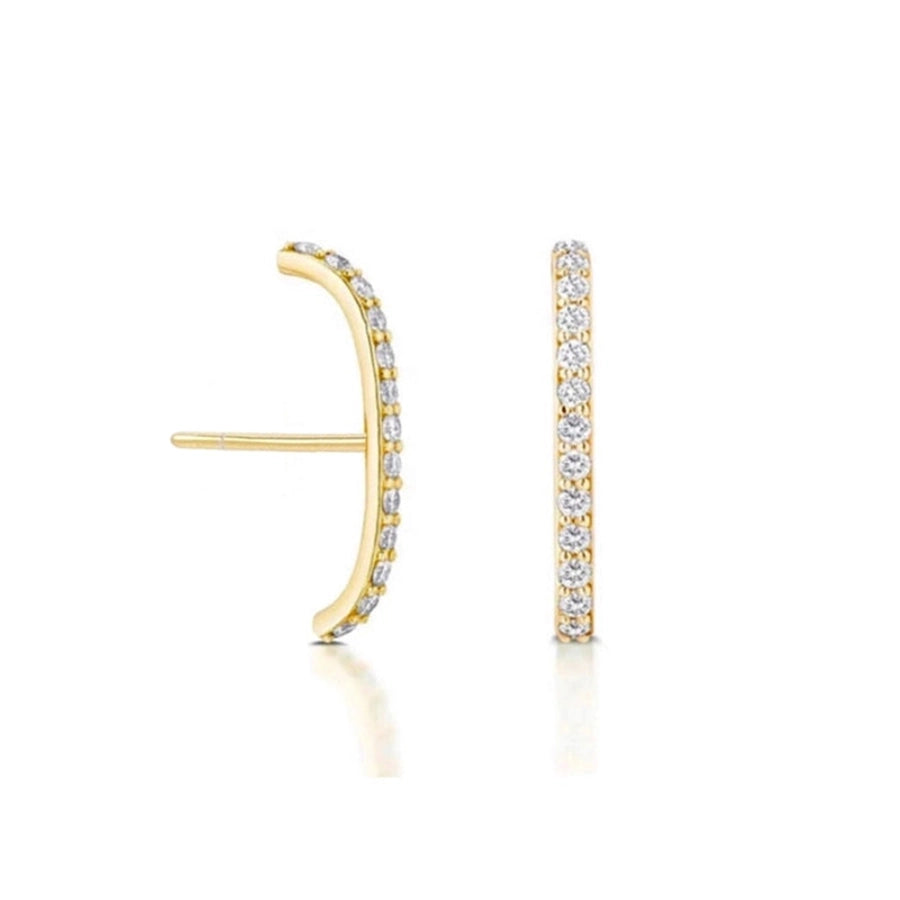 1 Pair IG Style Simple Style Geometric Inlay Copper Zircon Gold Plated Earrings
