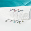 1 Piece Lip Rings Casual Hawaiian Tropical Geometric 304 Stainless Steel Inlay Zircon Ear Cartilage Rings & Studs
