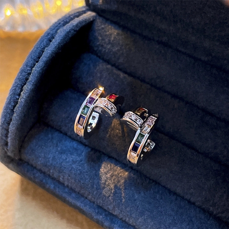 1 Pair Simple Style Classic Style Geometric Copper Ear Studs