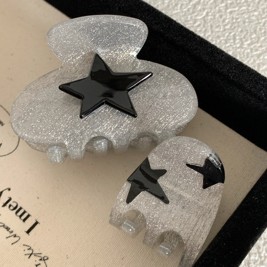 women's vintage style pentagram acetic acid sheets hair claws